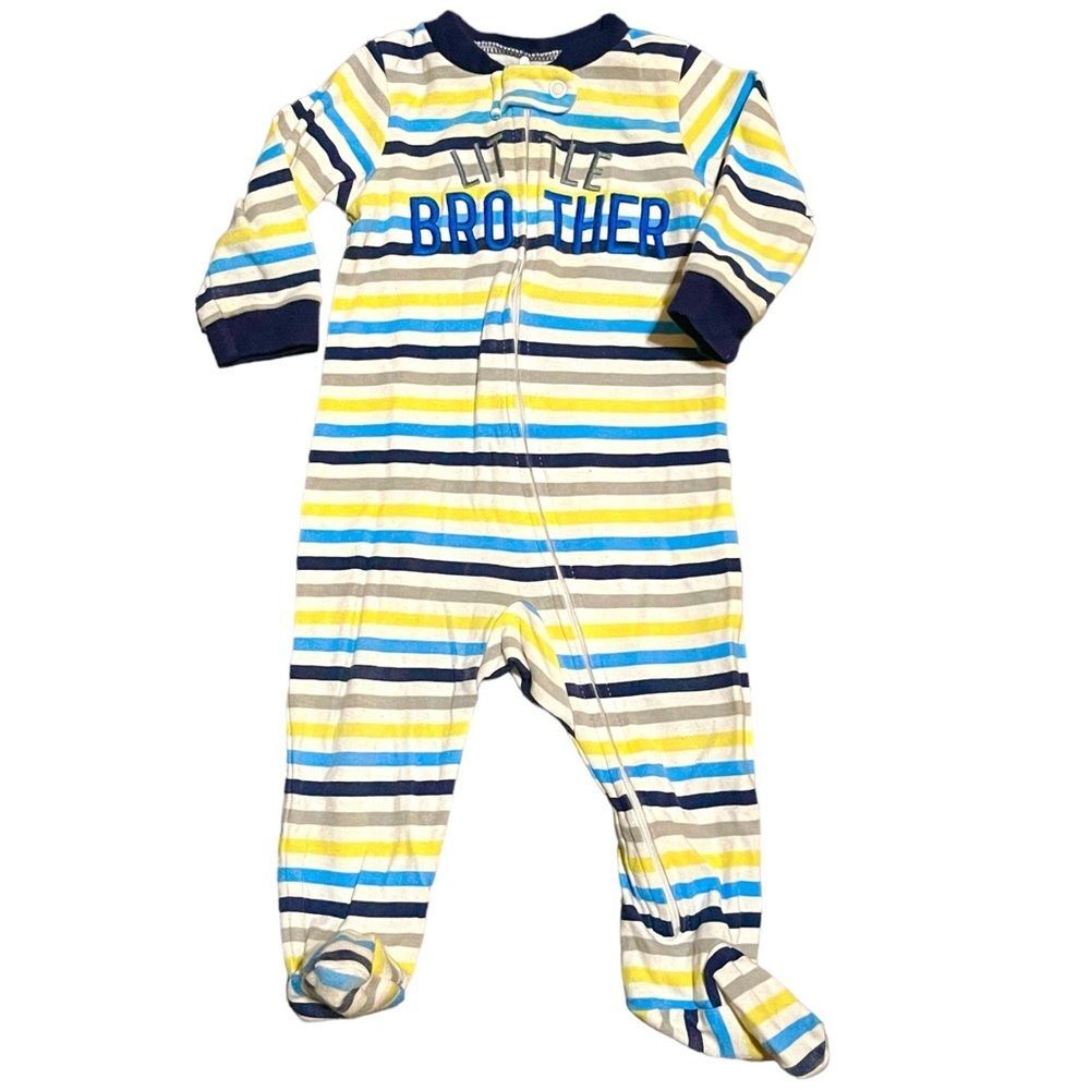 🔥 5 for $30 🔥 Carter’s Boys “Little Brother” Footies Pajamas | 3-6M